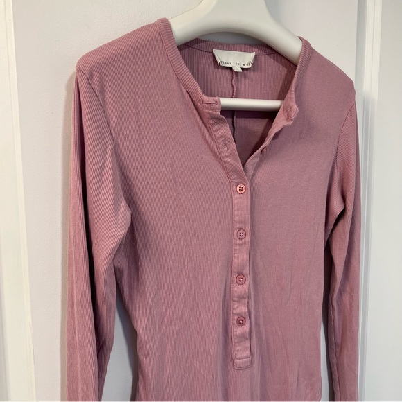 Fleur du Mal Black Henley ribbed bodysuit size S - Picture 3 of 14